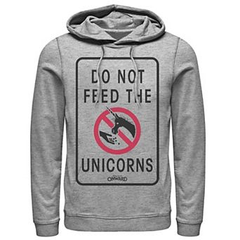 Men's Disney/Pixar Onward Do Not Feed The Unicorns Sign Hoodie