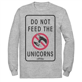 Men's Disney/Pixar Onward Do Not Feed The Unicorns Sign Tee