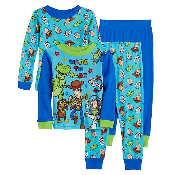 Disney Pixar Toy Story Toddler Boy 4 Piece Tops Bottoms Pajama Set