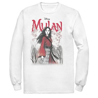 Men's Disney Mulan Live Action Mulan Floral Watercolor Logo Tee