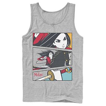 Men's Disney Mulan Comic Action Panels Tank Top