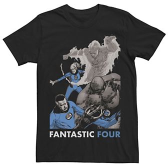 Men's Marvel Fantastic Four Group Shot Fight Mode Poster Tee