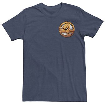 Men's Marvel Fantastic Four The Thing Left Chest Logo Tee