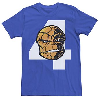 Men's Marvel Fantastic Four The Thing Big Face 4 Logo Tee
