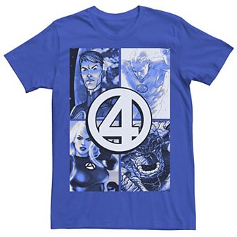 Men's Marvel Fantastic Four Group Shot Logo Box Up Tee