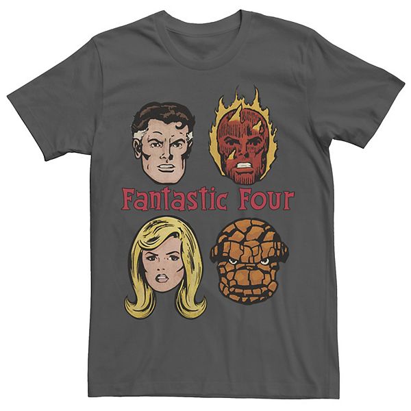 FANTASTICS 　Shooting Shirt 〔XL〕 Men's Marvel Fantastic Four Group Shot Comic Themed Poster Tee