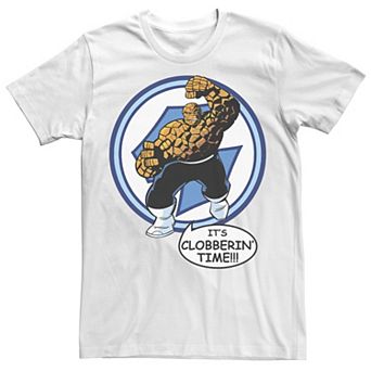 Men's Marvel Fantastic Four The Thing Clobberin' Time Circle Tee
