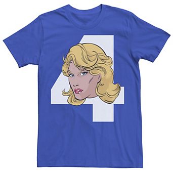 Men's Marvel Fantastic Four Invisible Woman Big Face 4 Logo Tee