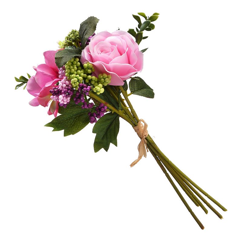 National Tree Company Artificial Pink Rose Arrangement