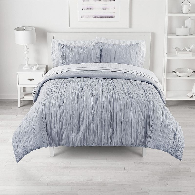 70742154 The Big One Crinkle Comforter Set with Sheets, Lig sku 70742154