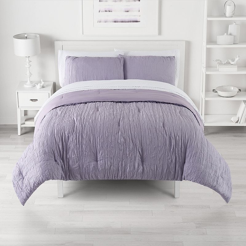 The Big One Reversible Bedding Set, Med Purple, Twin
