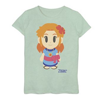 Girls 7-16 Nintendo Legend Of Zelda Links Awakening Marin Avatar Style Portrait Graphic Tee