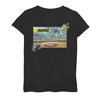 Girls 7-16 Arms Mechanica Ninjara Battle Arena Poster Graphic Tee