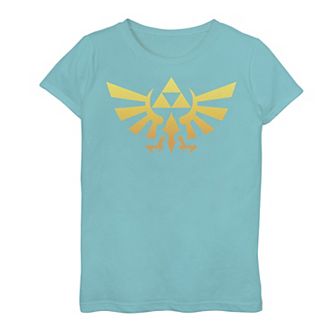 Girls 7-16 Nintendo Legend Of Zelda Royal Crest Orange Hue Badge Graphic Tee