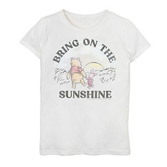 Disney's Winnie The Pooh Girls 7-16 Piglet And Pooh Bring On The Sunshine Graphic Tee