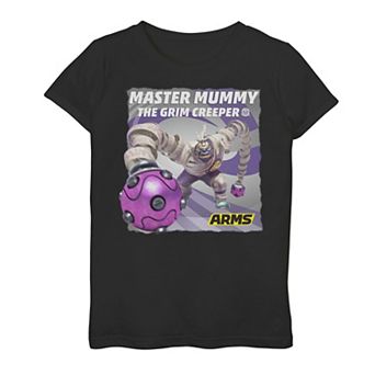 Girls 7-16 Arms Master Mummy The Grim Creeper Poster Graphic Tee