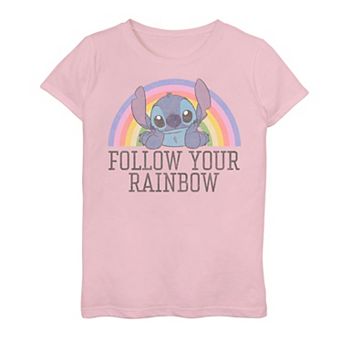 Disney's Lilo & Stitch Girls 7-16 Follow Your Rainbow Graphic Tee