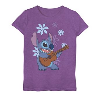 Disney's Lilo & Stitch Girls 7-16 Floral Guitar Graphic Tee