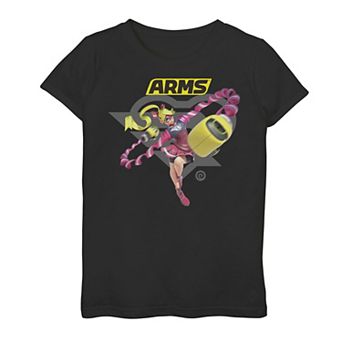 Girls 7-16 Arms Ribbon Girl Logo Graphic Tee
