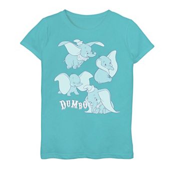 Disney's Dumbo Girls 7-16 Pink Poses Happy Collage Portrait Graphic Tee