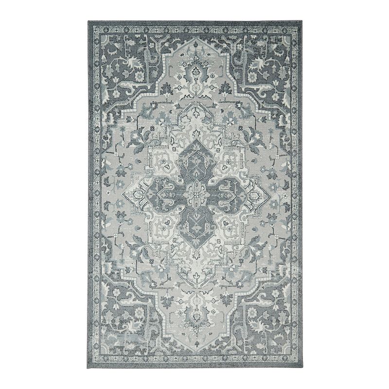 Mohawk Home Prismatic Emiko Recycled EverStrand Area Rug, Grey, 5X8 Ft
