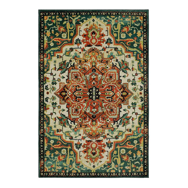 Mohawk Home Prismatic Emiko Recycled EverStrand Area Rug, Blue, 5X8 Ft
