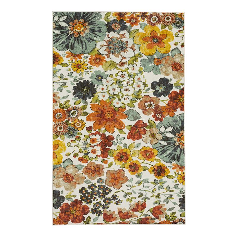 Mohawk Home Prismatic Blossoms Rainbow Recycled EverStrand Area Rug, Multicolor, 5X8 Ft