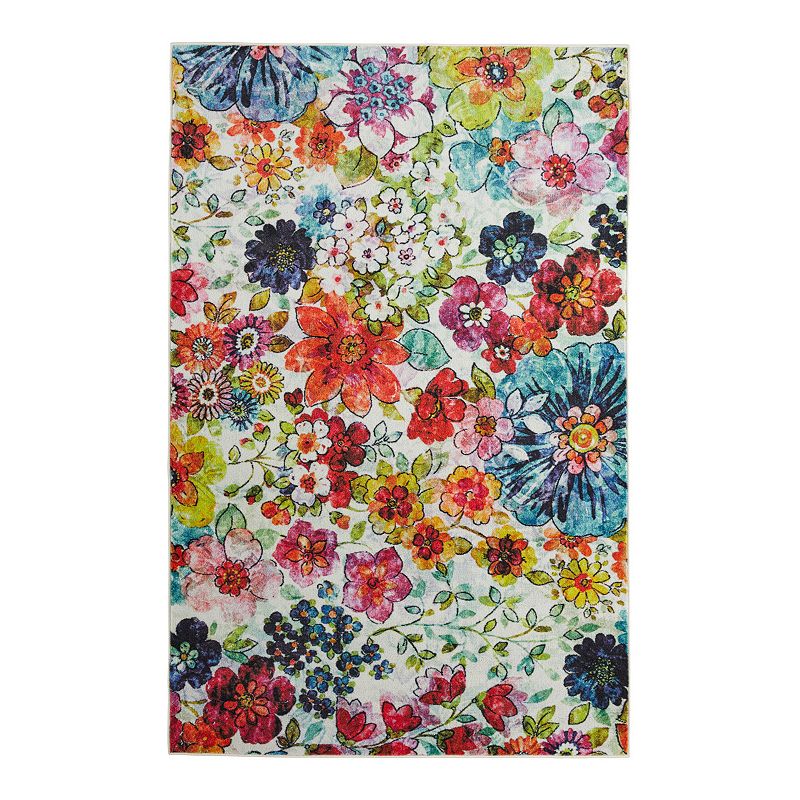 Mohawk Home Prismatic Blossoms Rainbow Recycled EverStrand Area Rug, Multic