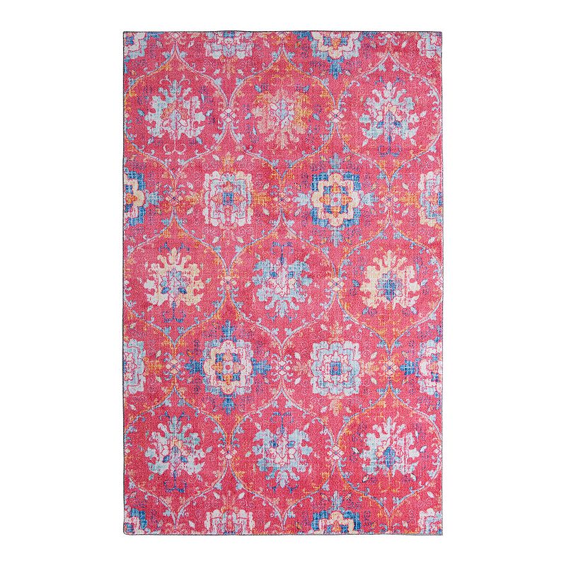 Mohawk Home Prismatic Recycled EverStrand Area Rug, Pink, 5X8 Ft