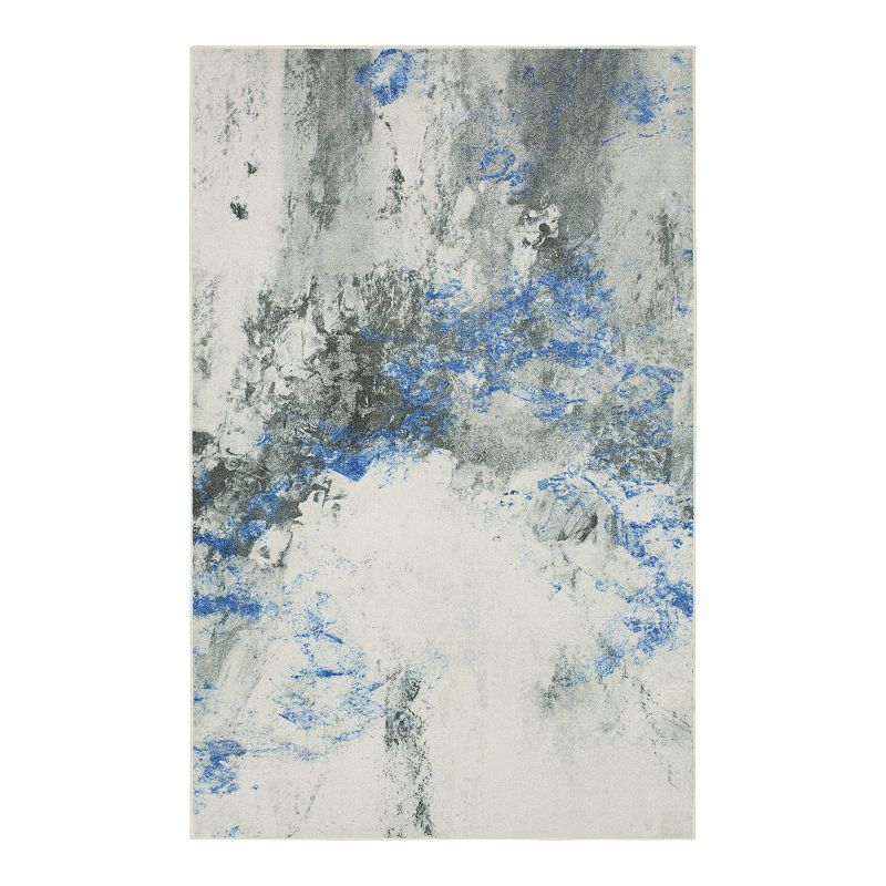 Mohawk Home Prismatic Gold Vein Grey Recycled EverStrand Area Rug, Blue, 8X10 Ft