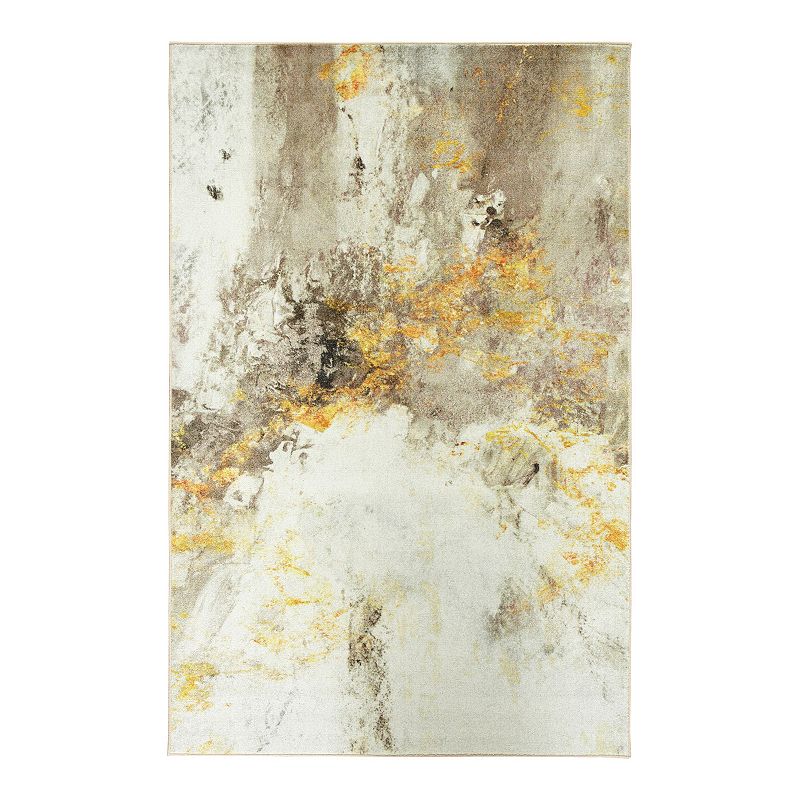 Mohawk Home Prismatic Gold Vein Grey Recycled EverStrand Area Rug, 5X8 Ft