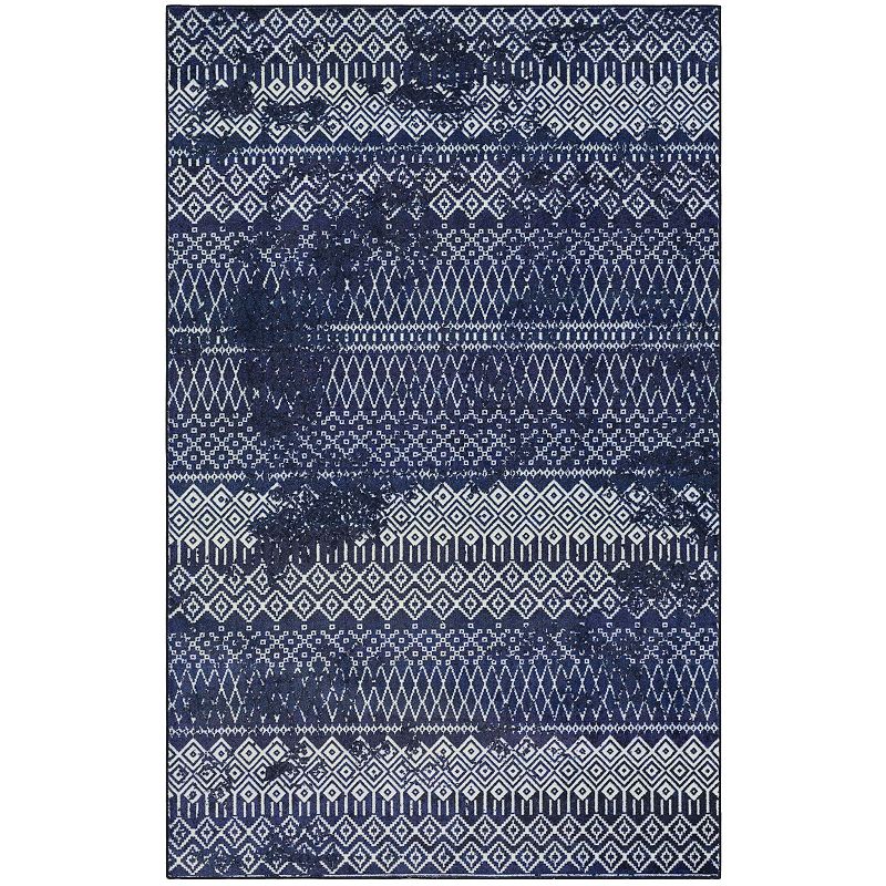 Mohawk Home Prismatic Prale Recycled EverStrand Area Rug, Blue, 3X5 Ft