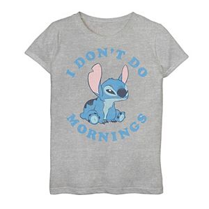 Disney S Lilo Stitch Girls 7 16 I Don T Do Mornings Graphic Tee