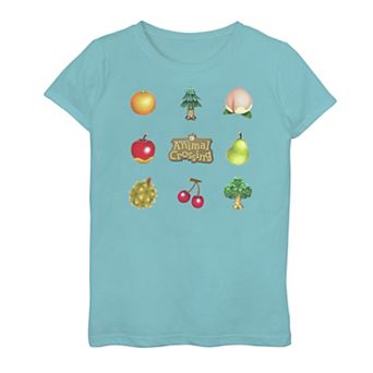 Girls 7-16 Nintendo Animal Crossing Items Found Title Logo Graphic Tee
