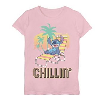 Disney's Lilo & Stitch Girls 7-16 Chillin' Beach Chair Portrait Graphic Tee