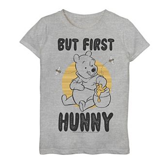 Disney's Winnie The Pooh Girls 7-16 But First Hunny, Honey Graphic Tee