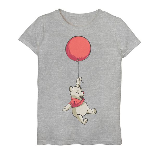 Disney's Winnie The Pooh Girls 7-16 Floating Red Balloon Graphic Tee