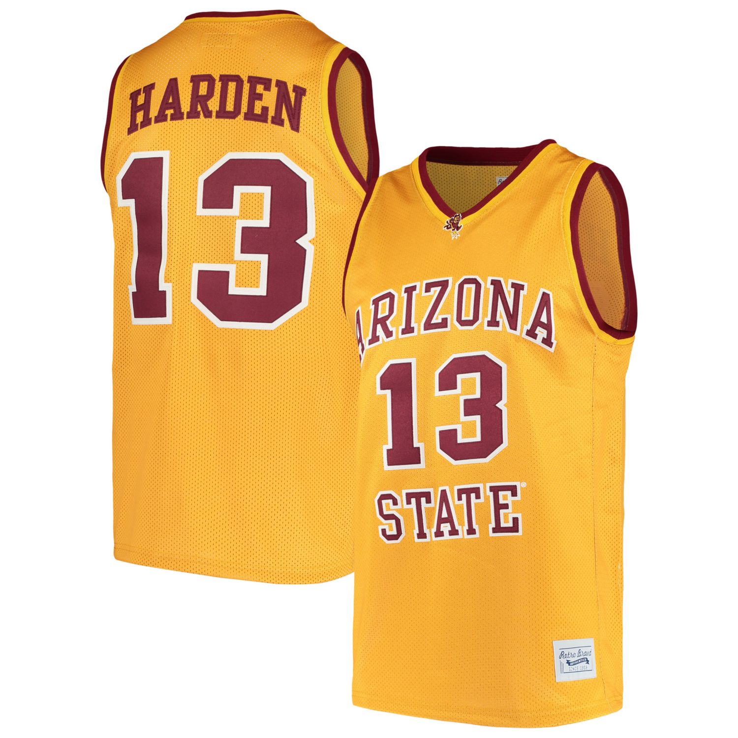 Image for Unbranded Men's Original Retro Brand James Harden Gold Arizona State Sun Devils Alumni Basketball Jersey at Kohl's.