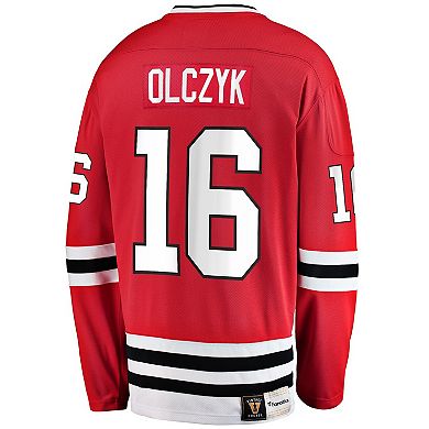 Men's Fanatics Branded Eddie Olczyk Red Chicago Blackhawks Premier Breakaway Retired Player Jersey