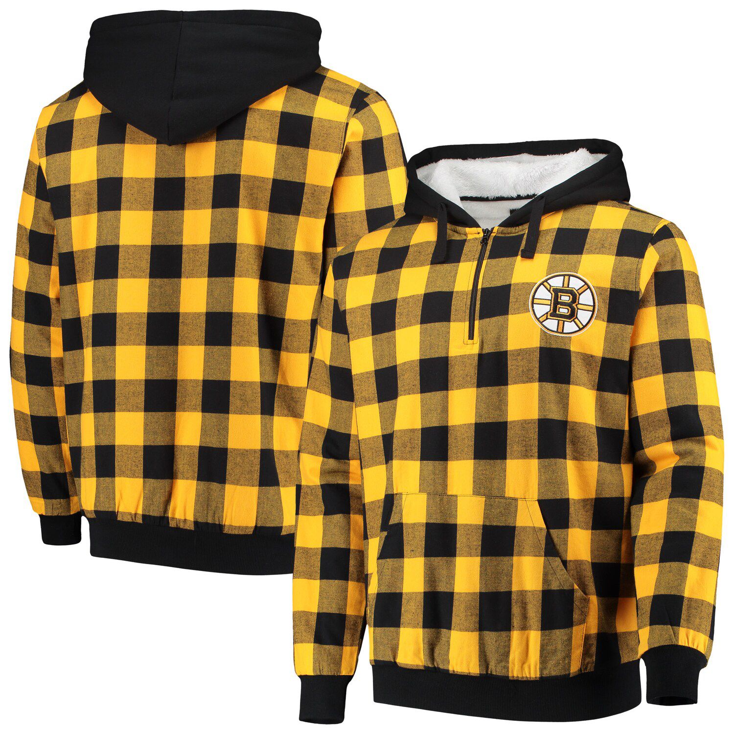 yellow flannel hoodie