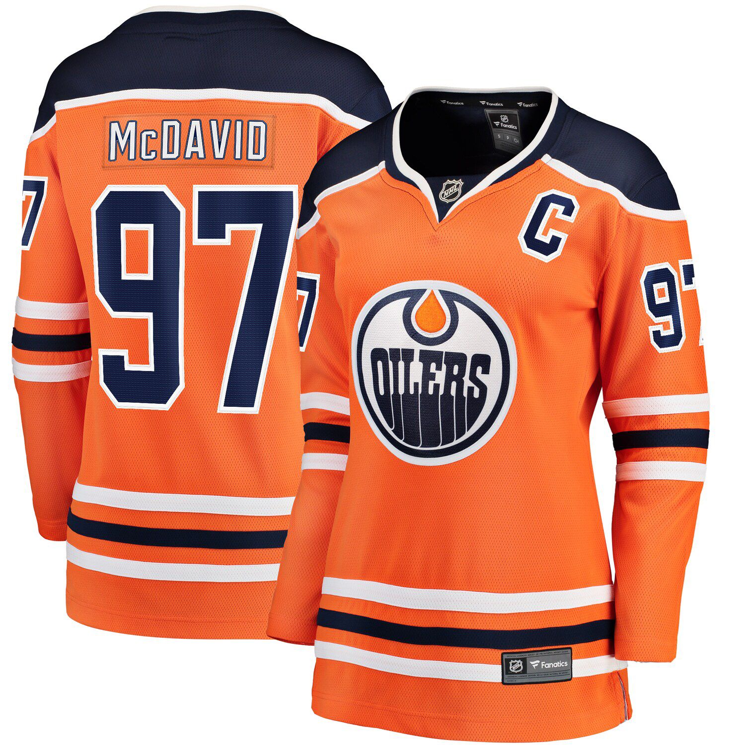 Connor McDavid Orange Edmonton Oilers 