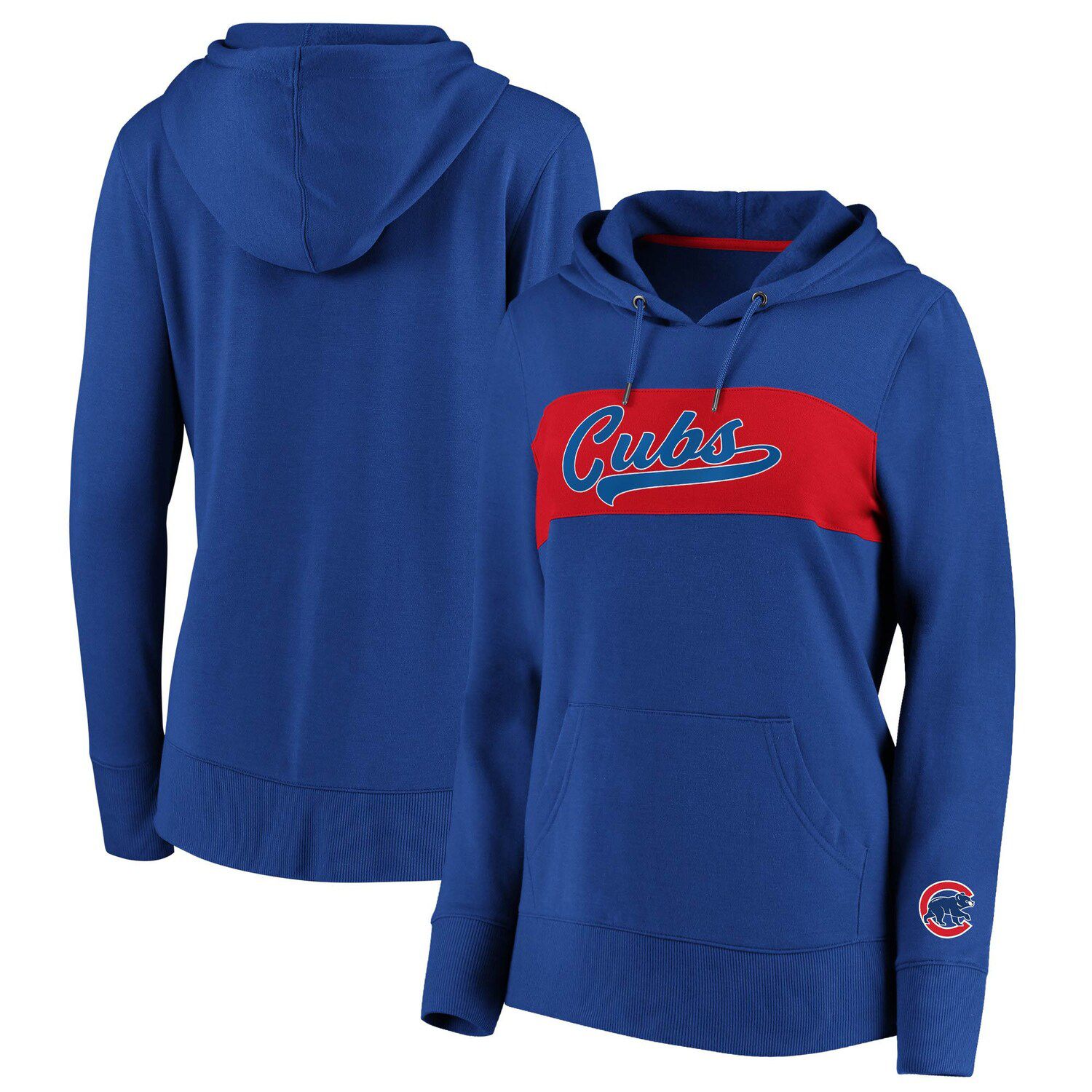 New Era Kansas City Royals Womens Blue Triblend Hooded Sweatshirt