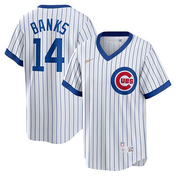 Men's Chicago Cubs Ernie Banks Majestic Royal Blue Cooperstown