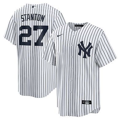 Men's Nike Giancarlo Stanton White New York Yankees Home Replica Player Name Jersey