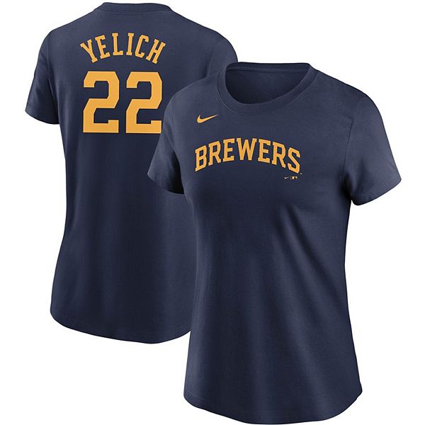 Lids Christian Yelich Milwaukee Brewers Nike Youth Name & Number T-Shirt -  Navy