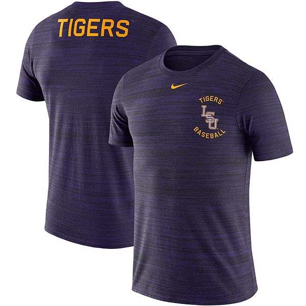 Men S Nike Purple Lsu Tigers Baseball Velocity Legend Performance T Shirt