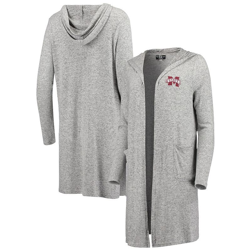 Womens Heathered Gray Mississippi State Bulldogs Cuddle Soft Duster Open C