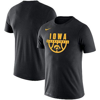 Men's Nike Black Iowa Hawkeyes Basketball Drop Legend Performance T-Shirt