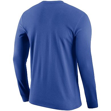Men's Nike Royal Duke Blue Devils Arch & Logo Two-Hit Long Sleeve T-Shirt