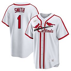 Men's St. Louis Cardinals Ozzie Smith Mitchell & Ness Red Cooperstown Mesh Batting Practice Jersey